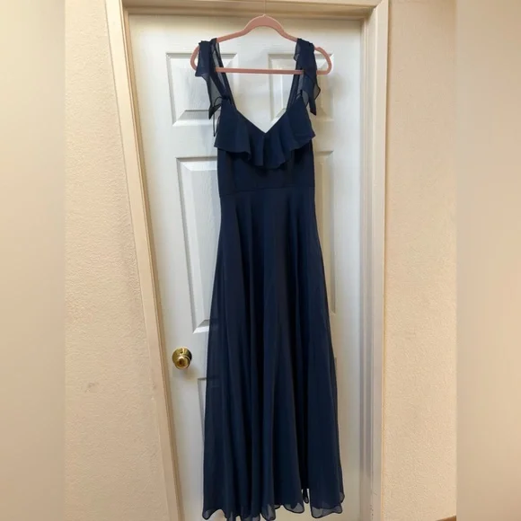 jenny yoo blue dress Jenny Yoo Bridesmaid Dress Mercy Enchanted Floral Whisper Blue
